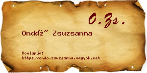 Ondó Zsuzsanna névjegykártya